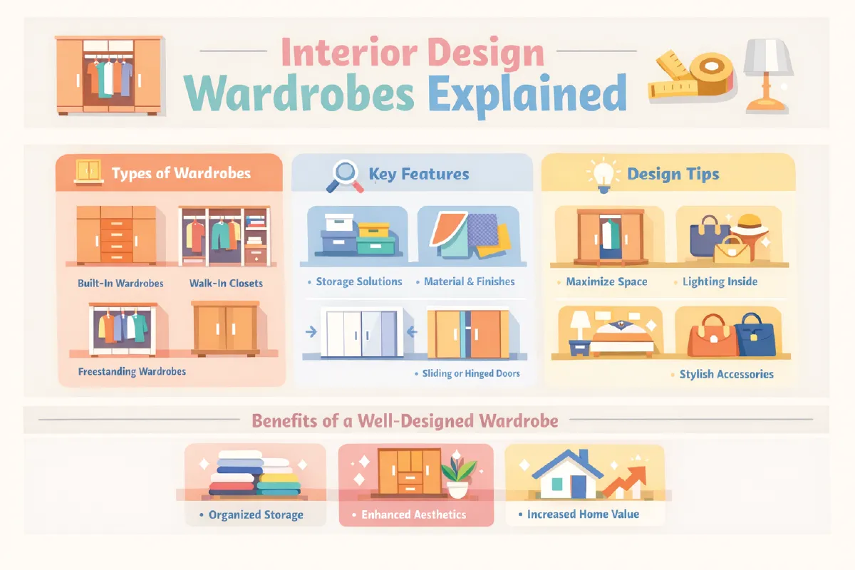 Interior Design Wardrobes Explained: Storage Planning, Materials, and Installation Considerations