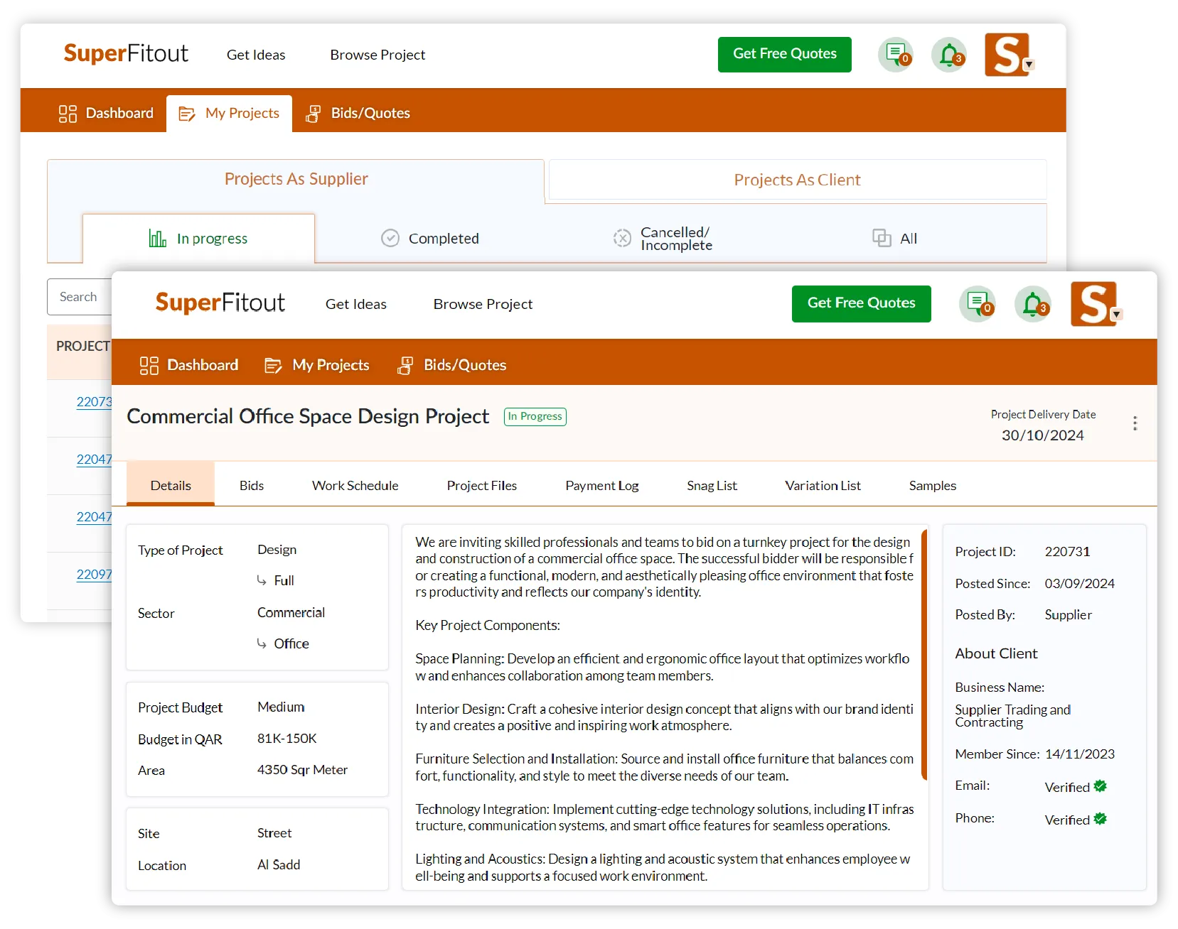 project management features